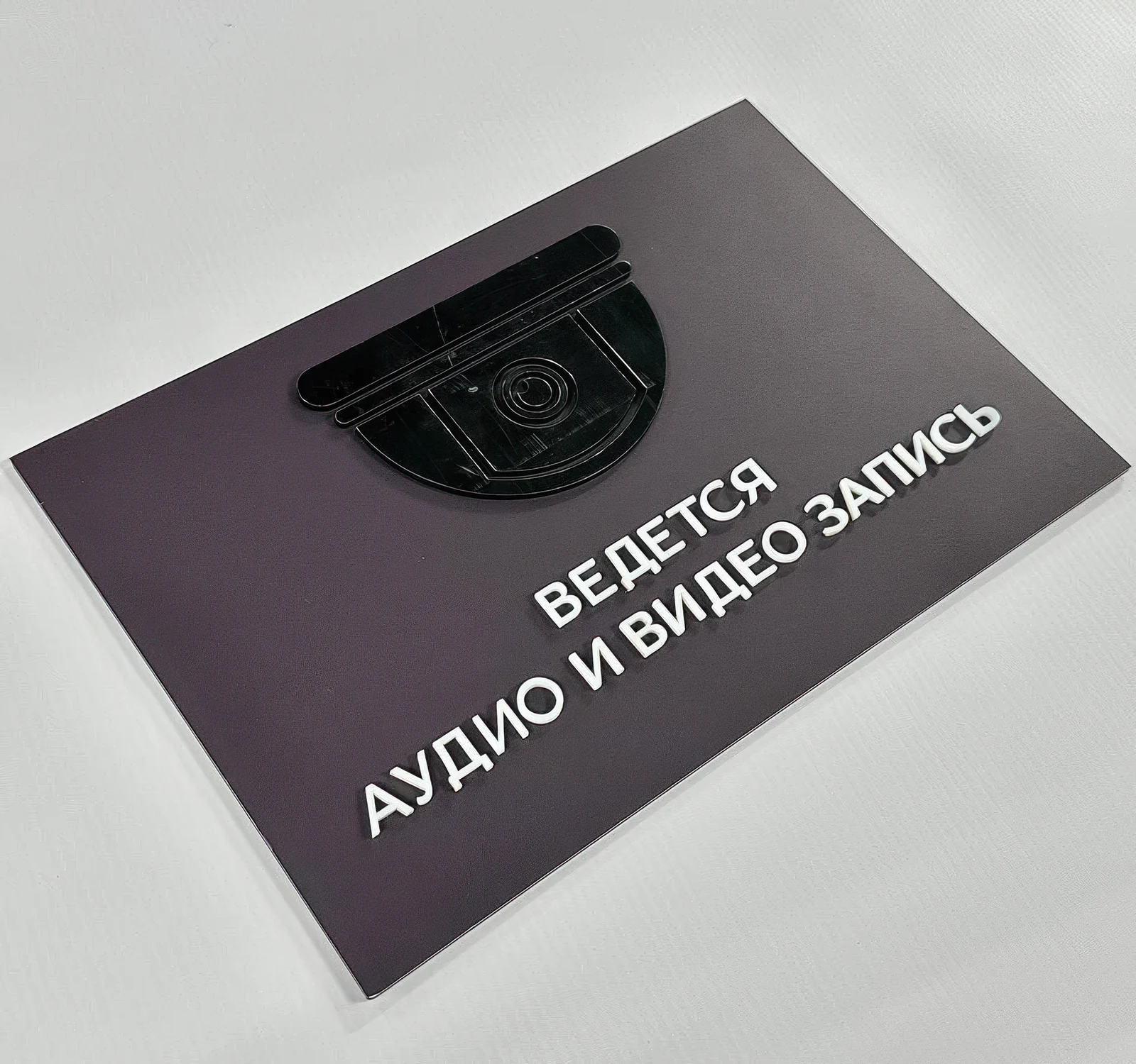 Готовая информационная табличка «Ведётся аудио и видеозапись» с пиктограммой